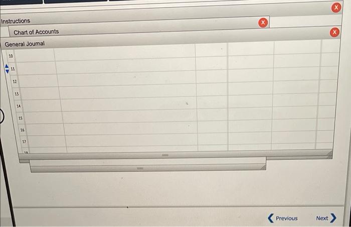 account. (h) Paid wages of $3,425. (1) Received $7,900 from customers on