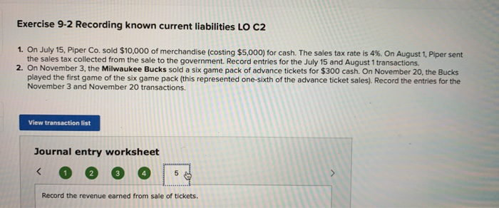 the sales tax collected from the sale to the government. Record entries