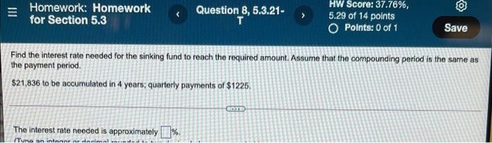 Homework: Homework for Section 5.3 Question 8, 5.3.21 - T HW