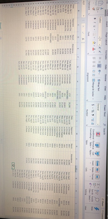 Worksheet 1: General 1. Gather the 2017 home attendance of the Minnesota