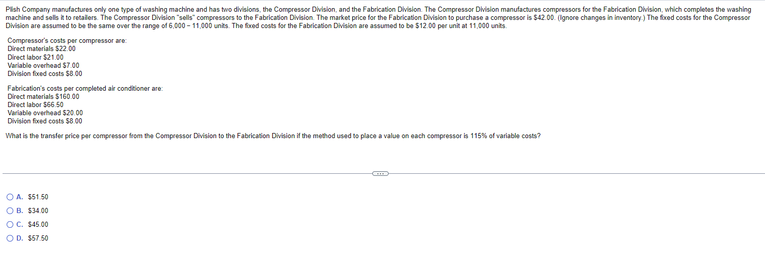  Division are assumed to be the same over the range of