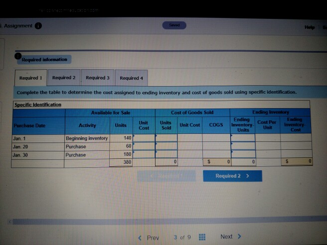 displayed below.) Laker Company reported the following January purchases and sales data