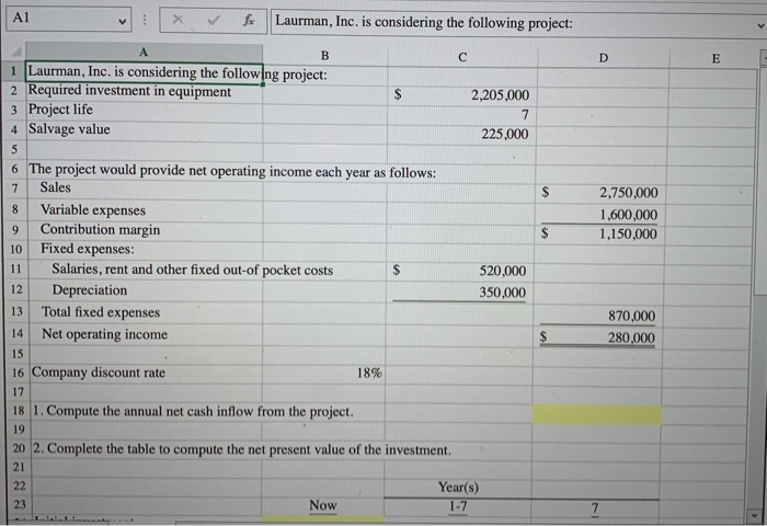 and the present value of 1 in cell (D28) and the PV
