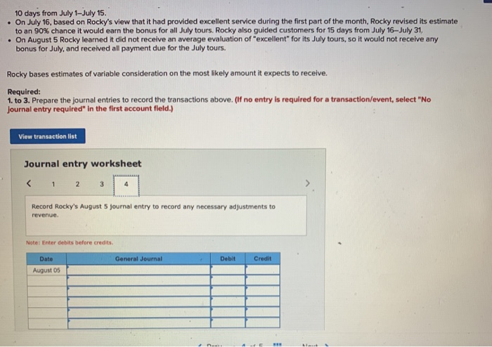 that Wilderness sells. Rocky receives $2.800 per tour day, and shortly after