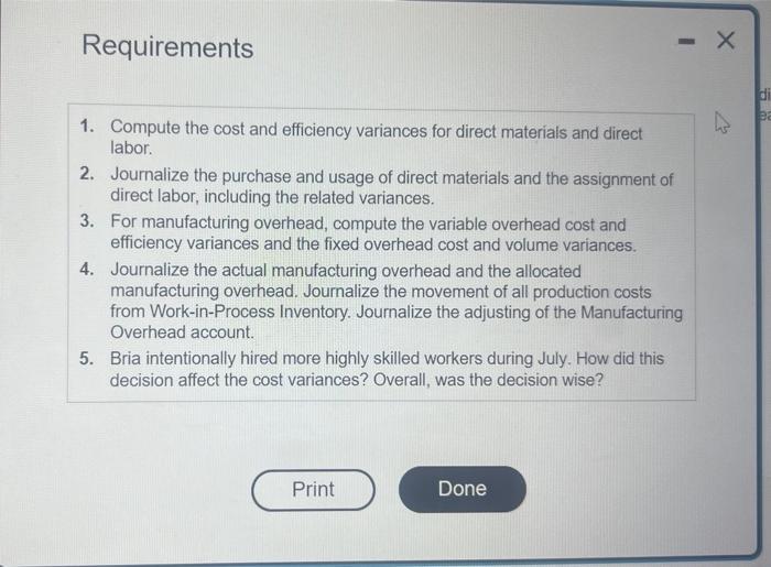 with their own logos. Bria prepares flexible budgets and uses a standard