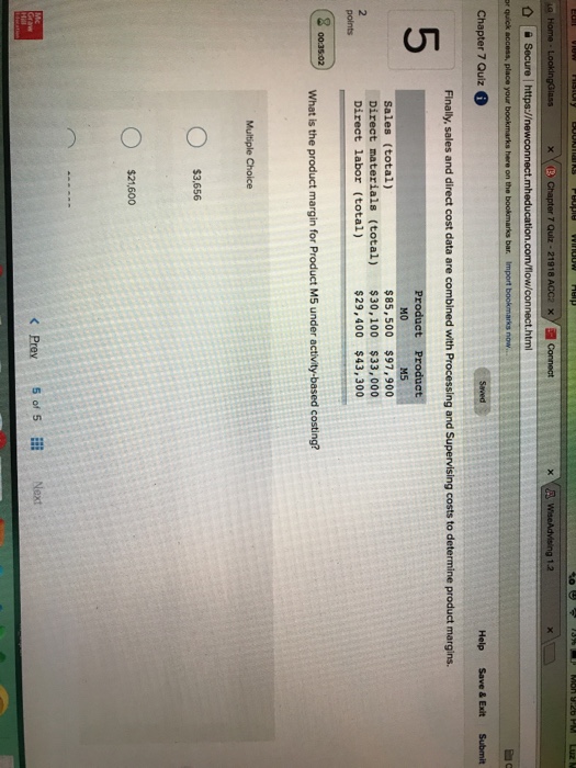 t.htm 5 Mirabile Corporation uses activity-based costing to compute product margins. Overhead