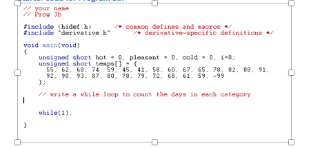 Write a program to process a collection of daily high temperatures. Your