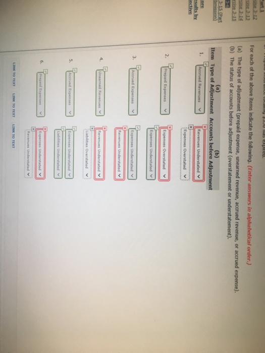 the following adjustment data at December 31 1. Services performed but unbilled