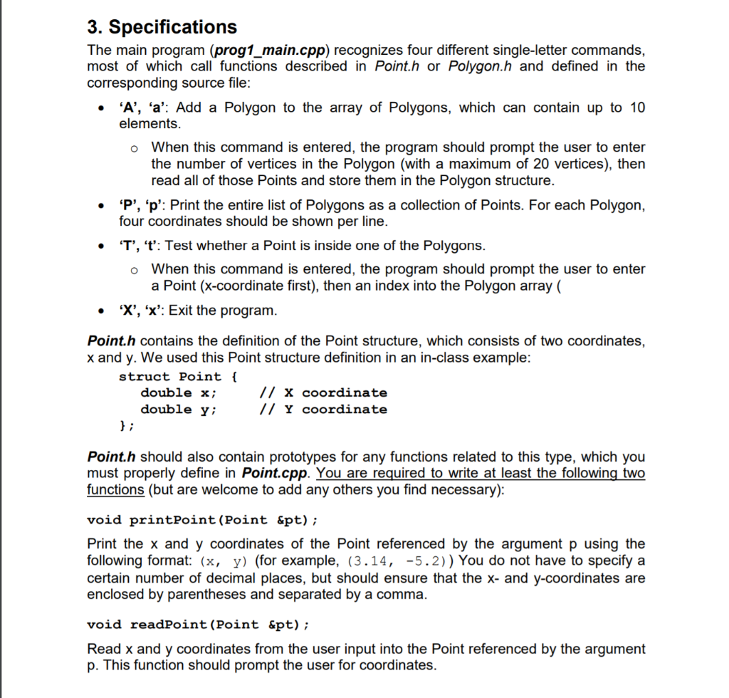 Introduction This assignment will review the fundamentals of using structures to represent