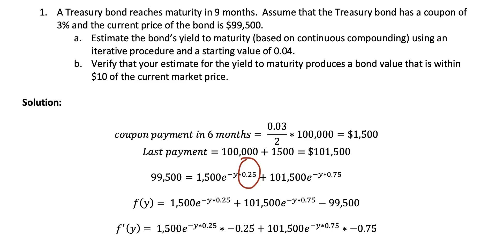 Why is this 0.25? Should it be 6 months divided by 1