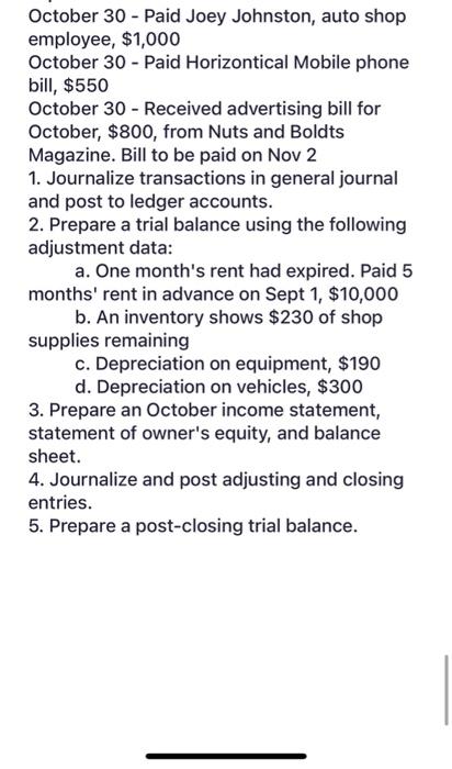 sheet and balance sheet please help Expert Q\&A During October, Dan's Pretty