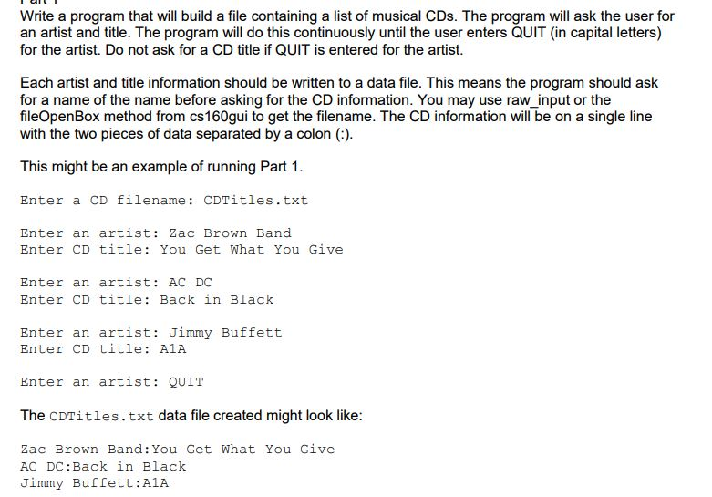 Must be done in python and using linux mint Write a program