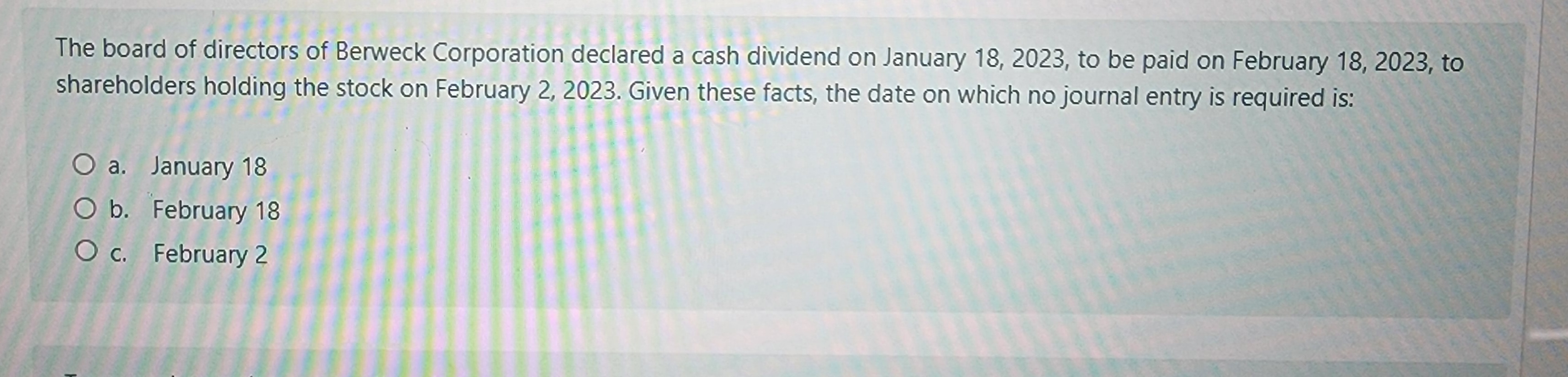 is used? O a. Beginning Inventory O b. Ending Inventory Oc. Purchases