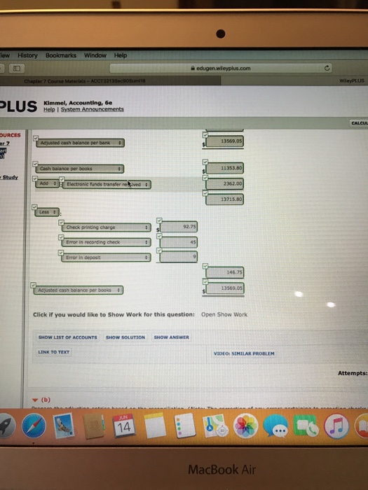 2451 2470 2471 2472 2474 Adjusted cash balance per bank Check Amount