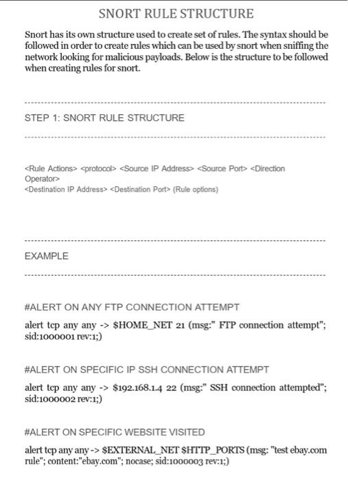 rule with message Launching the attack Capture \& review the log file