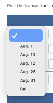 presented as follows. Post the transactions