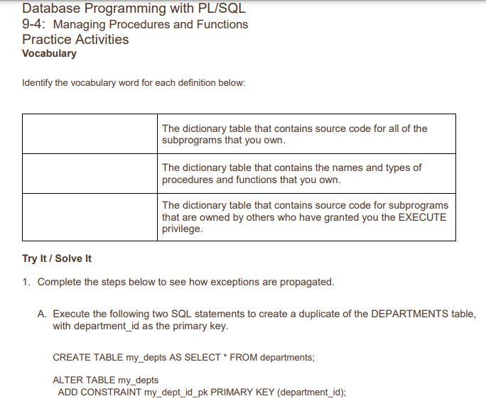 It / Solve It 1. Which of the following statements are true:
