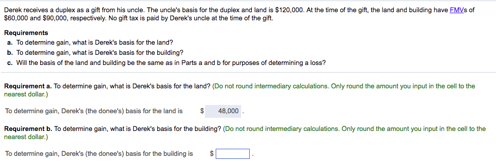  keep getting part B wrong Derek receives a duplex as a
