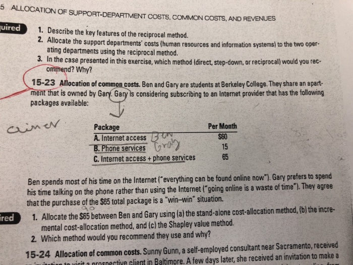 Ben and Gray are students at Berkeley college 5 ALLOCATION OF