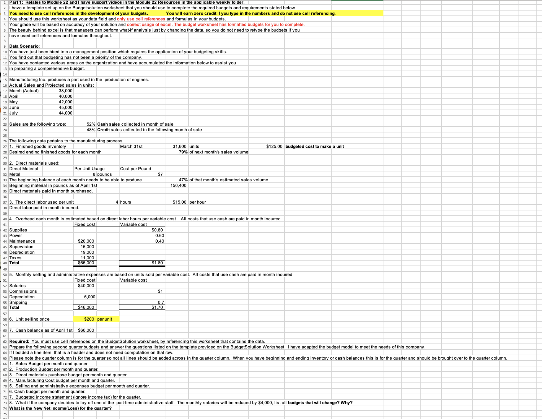Part 1: Relates to Module 22 and I have support videos