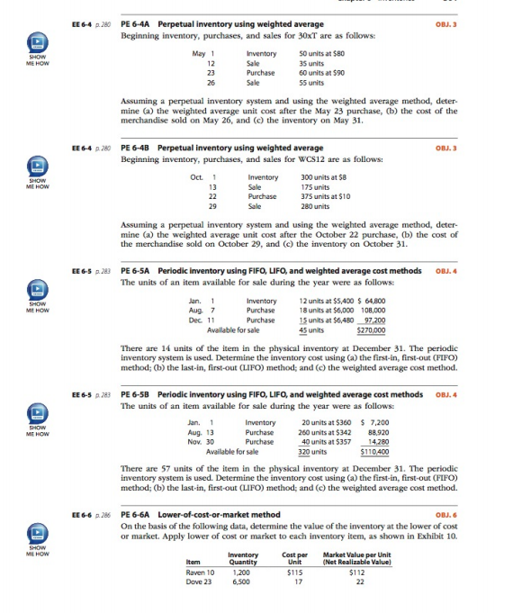 need 4A 5A and 6A solved PE 6-4A Beginning inventory, purchases, and