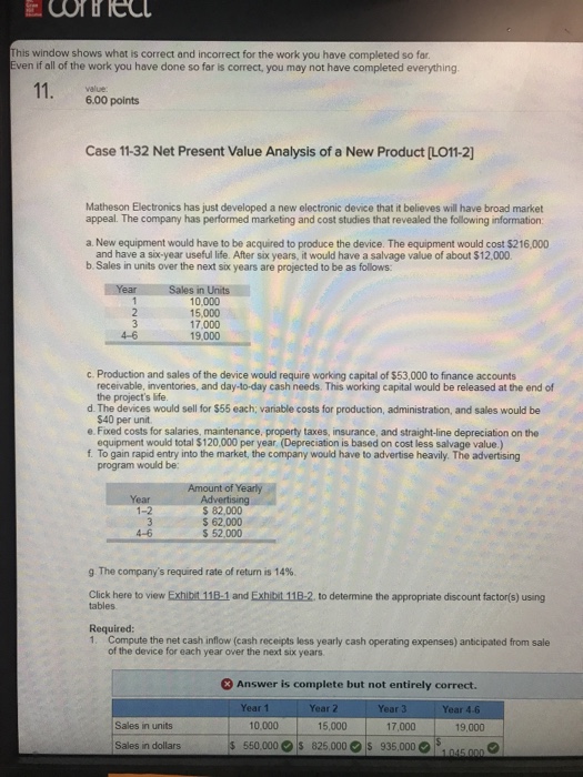  Please correct the following This window shows what is correct and