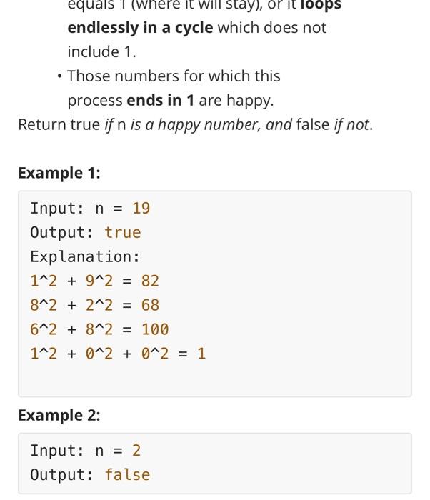 determine if a number n is happy. A happy number is a