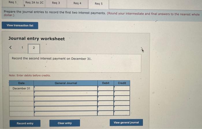 issuance. 2(a) For each semiannual period, complete the table below to calculate