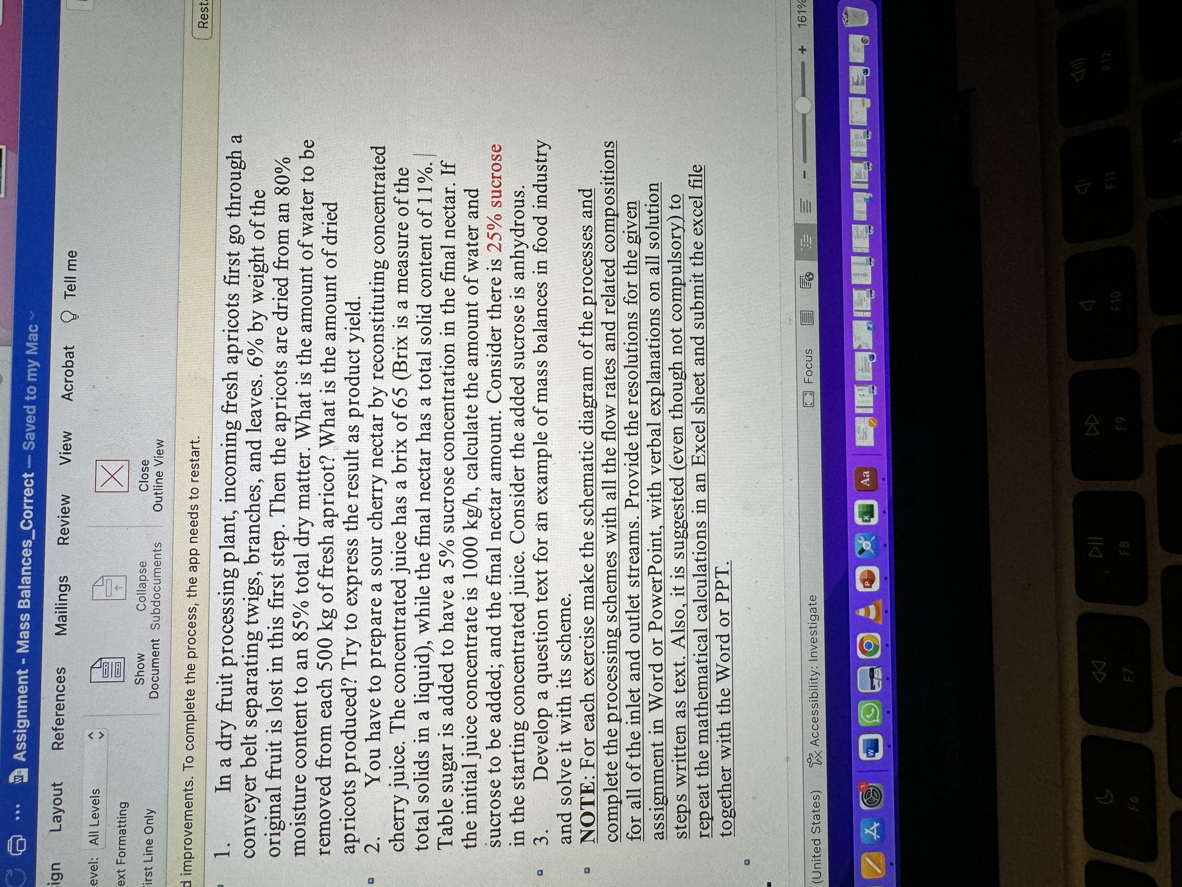  Assignment - Mass Balances_Correct - Saved to my Mac ign Layout