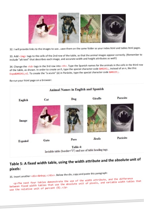 tables use these three main elements ctable> To define the table itself,