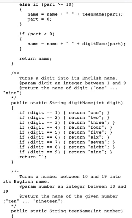 read in the value of a check. Then using the modified methods