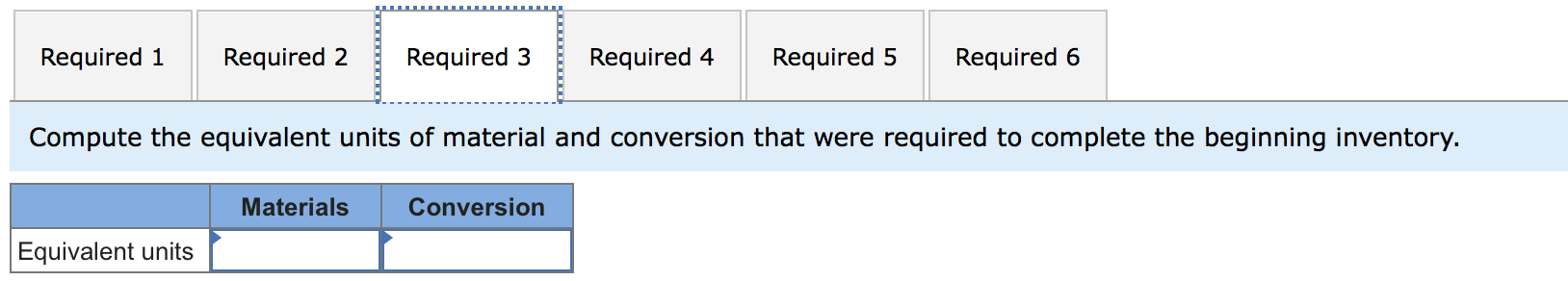 of the companys processing departments: Units in beginning inventory 390 Units started