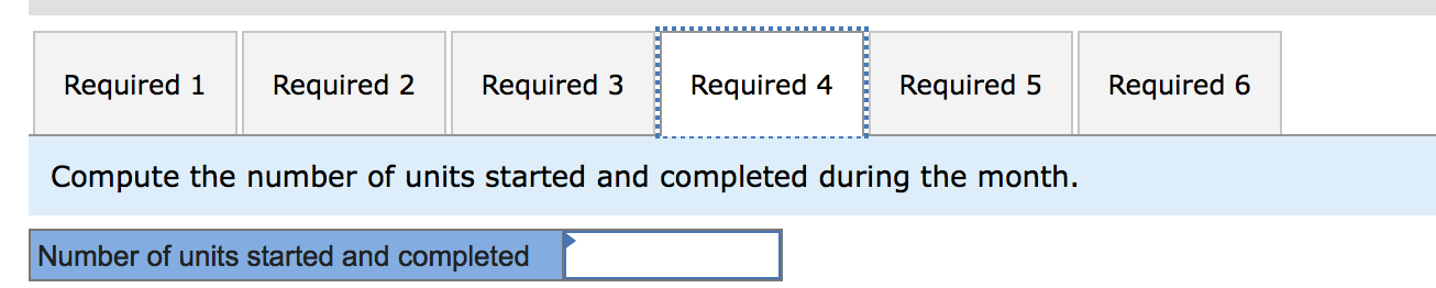 into production 4,250 Units in ending inventory 250 Units transferred to the