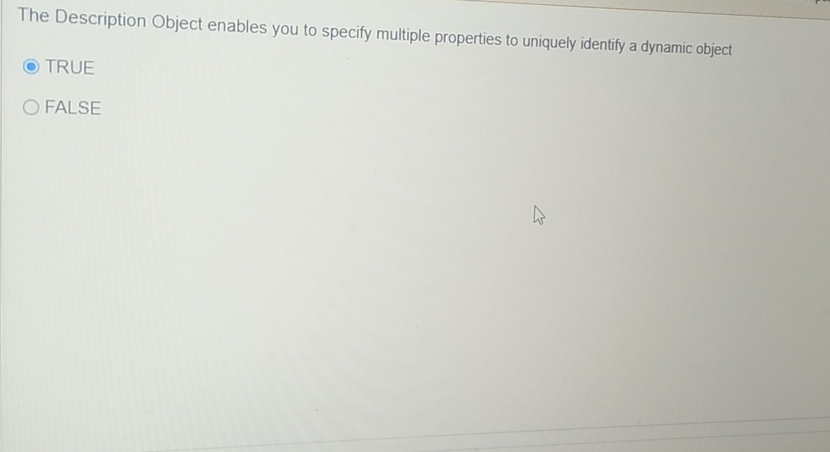  in HP QUICK TEST PROFESSIONAL The Description Object enables you to