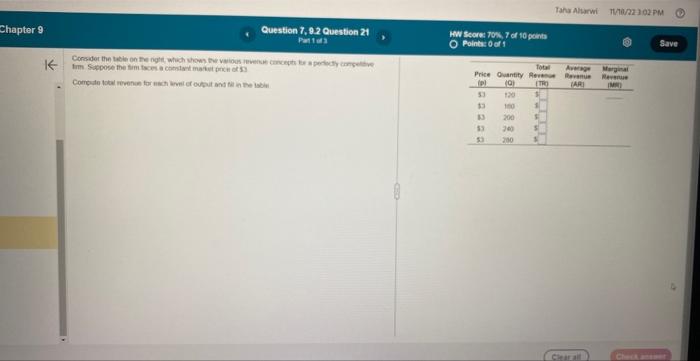  Chapter 9 Questien 7, 8.2 Question 21 WW scores 70,7 of