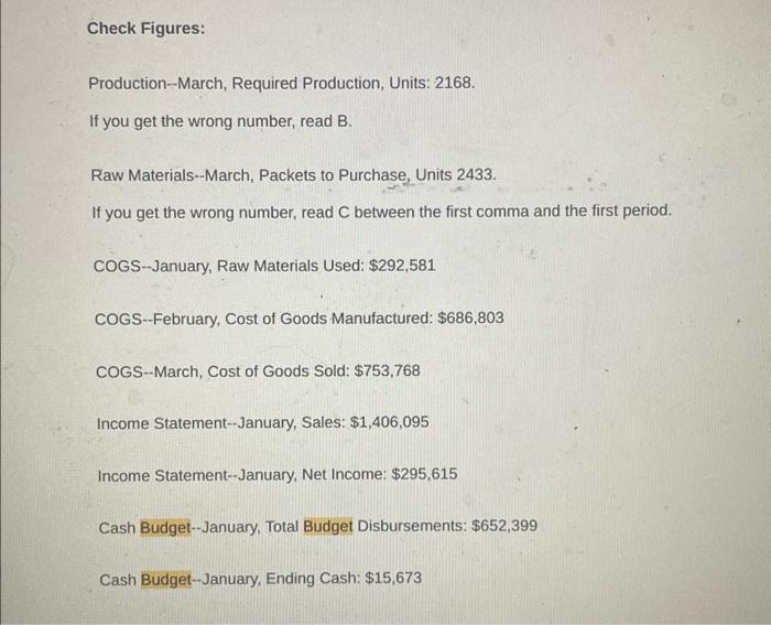 the component parts (bundled in packets; one packet is used to assemble