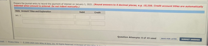 entry to record the issuance of the bonds. (Round answers to decimal