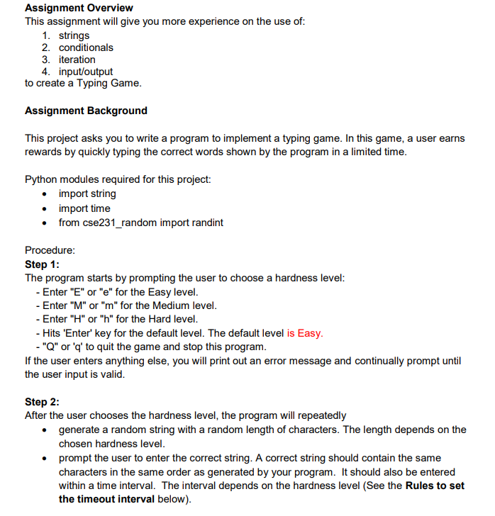  Assignment Overview This assignment will give you more experience on the