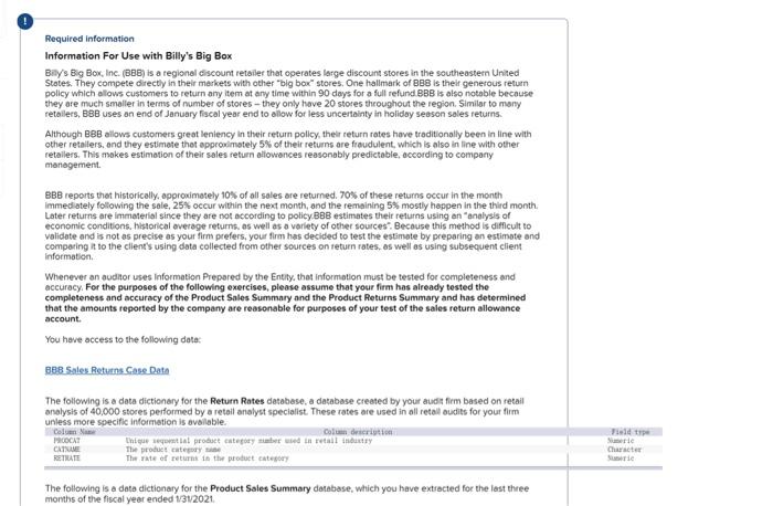 the entity being oudited (PPE) Required: a. Whenever an auditor uses IPE