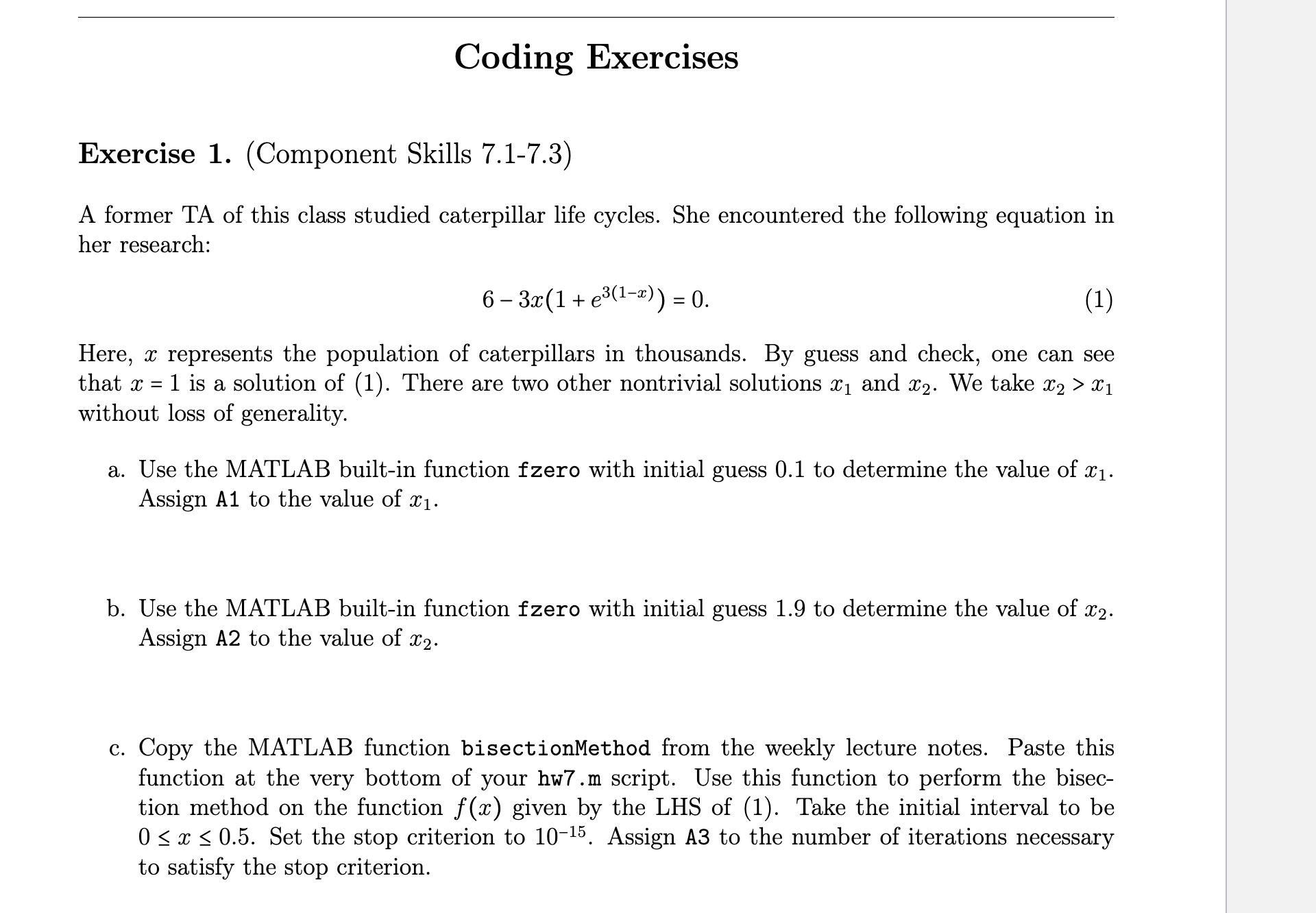  Coding Exercises CAN YOU PLEASE JUST SOLVE PART C AND D?
