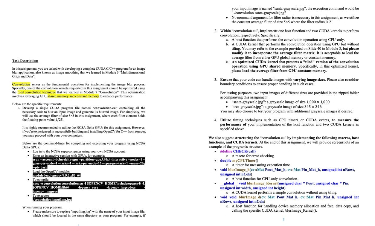 computer science question your input image is named "santa-grayscale.jpg", the execution
