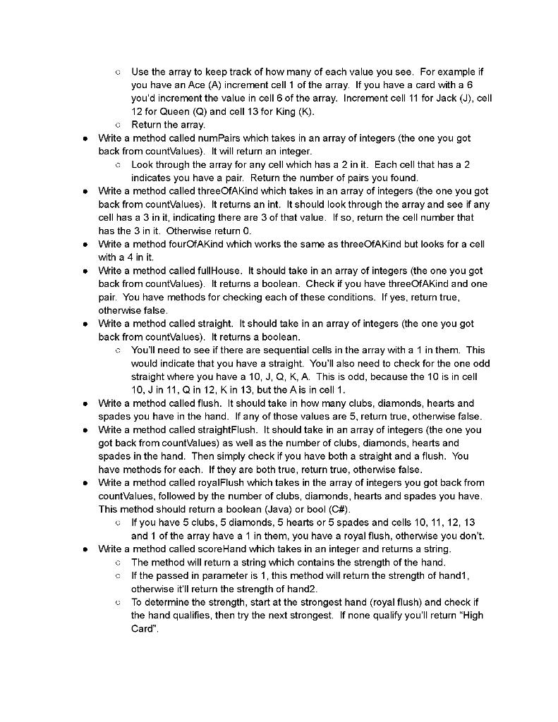 Hearts"); return h1; } public static List testHand2() { List h1 =