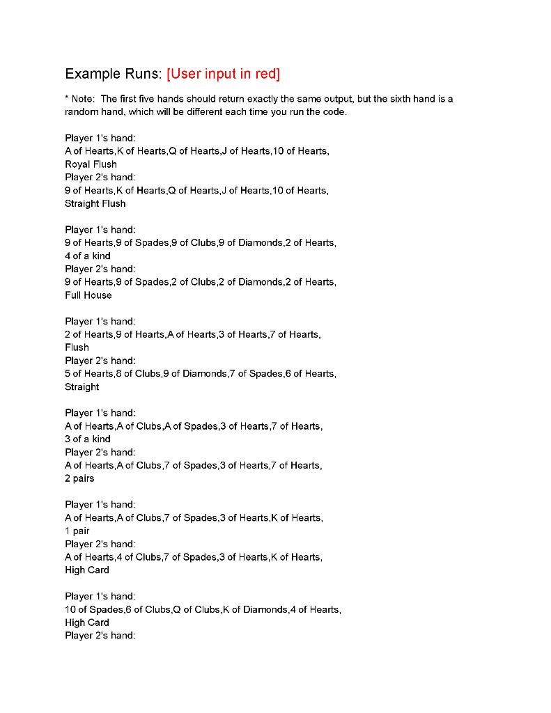 new List(); h1.Add("9 of Hearts"); h1.Add("K of Hearts"); h1.Add("Q of Hearts"); h1.Add("J