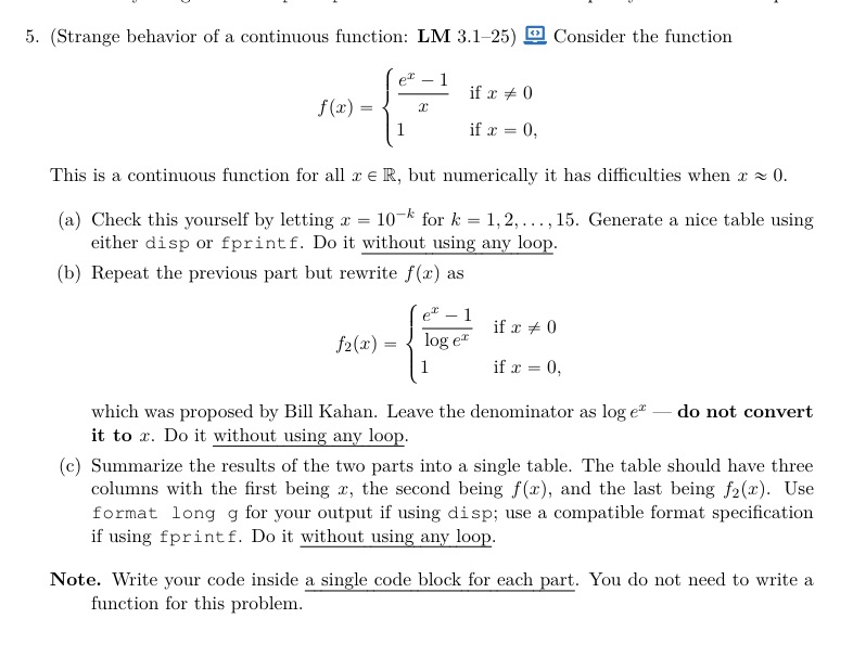 (Strange behavior of a continuous function: LM 3.1-25) Consider the function