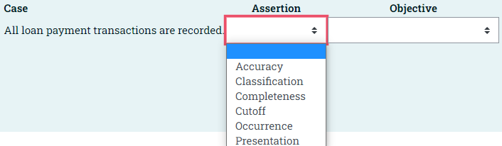All loan payment transactions are recorded Case Assertion Objective All loan