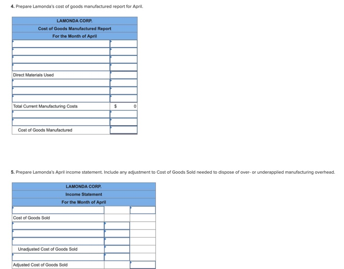 uses a job order cost system. On April 1, the accounts had