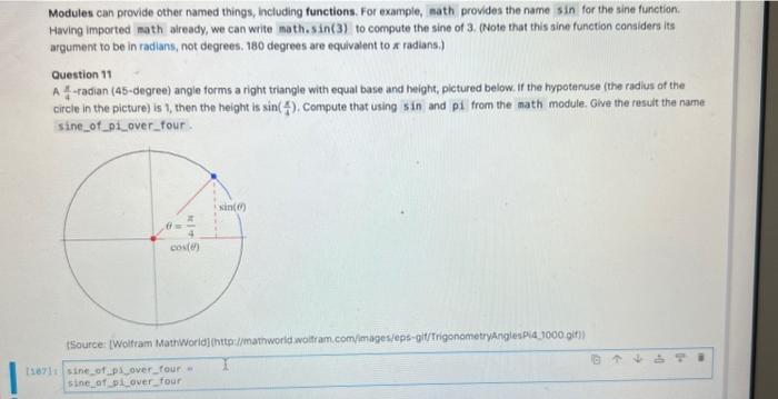  Modules can provide other named things, including functions. For example, nath