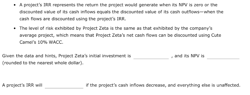 present value (NPV) and internal rate of return (IRR) methods of investment