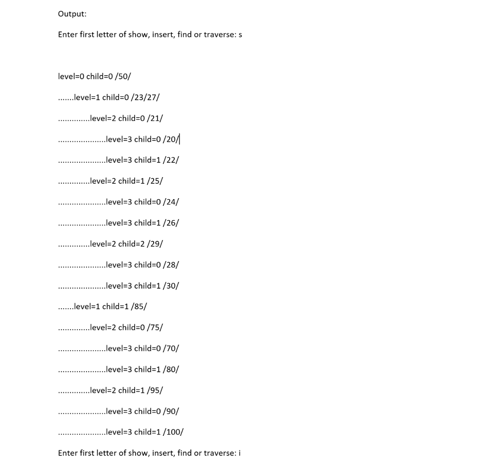 in the revised split() routine youll need to split the parent before