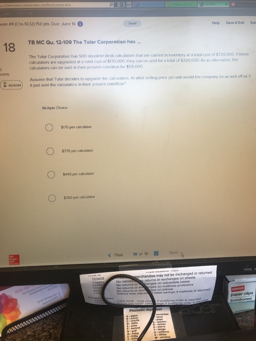  am #4 (Chs 10,12) 150 pts. Due dne 16 ) Help